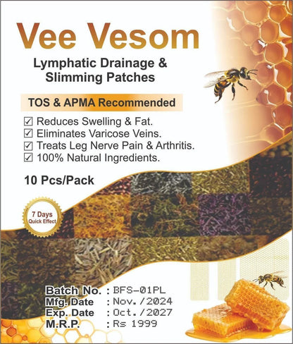 Bee Venom Lymphatic Daiamage & Sliming Patches (10 Patches)